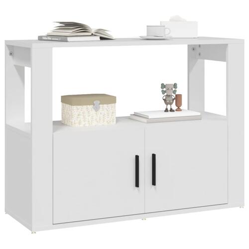 Skænk 80x30x60 cm konstrueret træ hvid