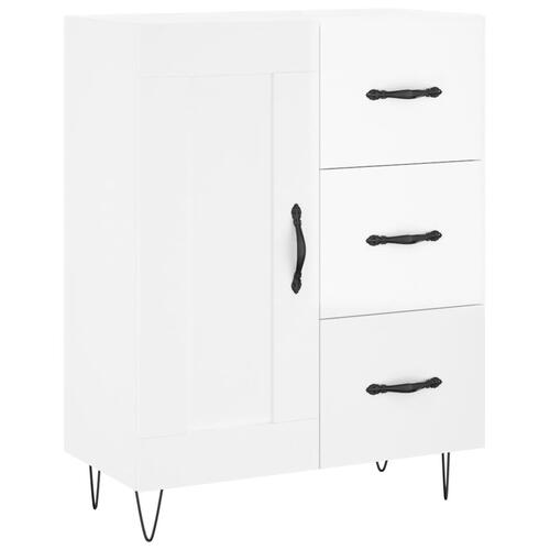 Skænk 69,5x34x90 cm konstrueret træ hvid højglans