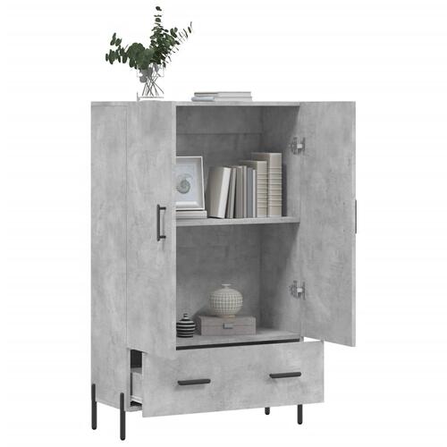 Skab 69,5x31x115 cm konstrueret træ betongrå