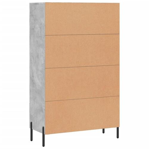 Skab 69,5x31x115 cm konstrueret træ betongrå