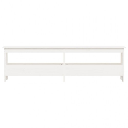 Entrébænk 160x28x45 cm massivt fyrretræ hvid