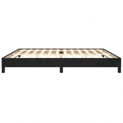 Sengeramme uden madras Sort 200x200 cm Fløjl
