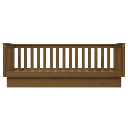 Daybed 80x200 cm massivt fyrretræ gyldenbrun