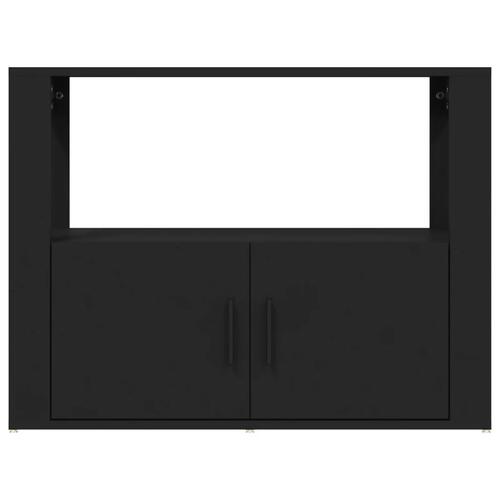 Skænk 80x30x60 cm konstrueret træ sort