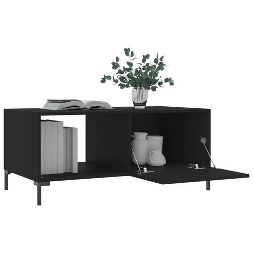Sofabord 90x50x40 cm konstrueret træ sort