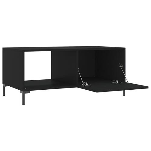Sofabord 90x50x40 cm konstrueret træ sort