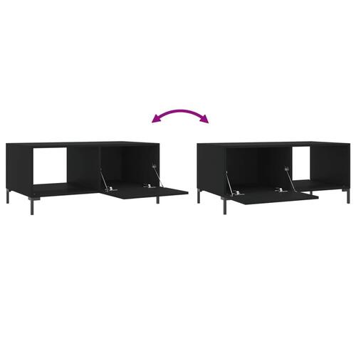 Sofabord 90x50x40 cm konstrueret træ sort