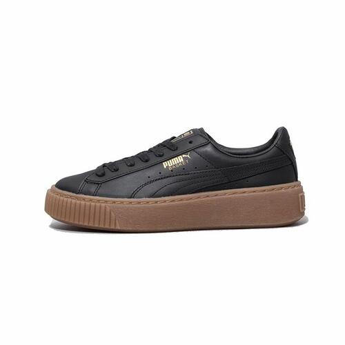 Kvinde Casual Sneakers Puma Basket Platform Core Sort 40