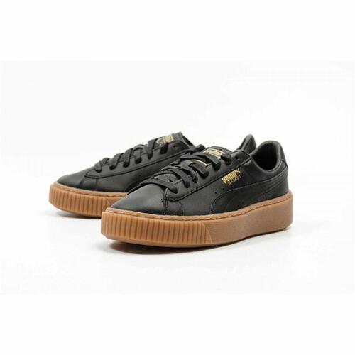 Kvinde Casual Sneakers Puma Basket Platform Core Sort 40
