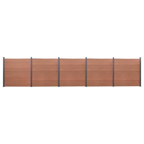 Hegnspanelsæt 872x186 cm WPC brun
