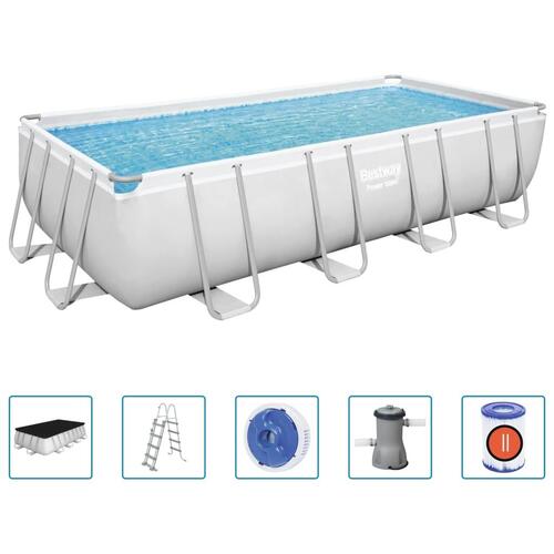 Power Steel swimmingpool 488x244x122 cm rektangulær