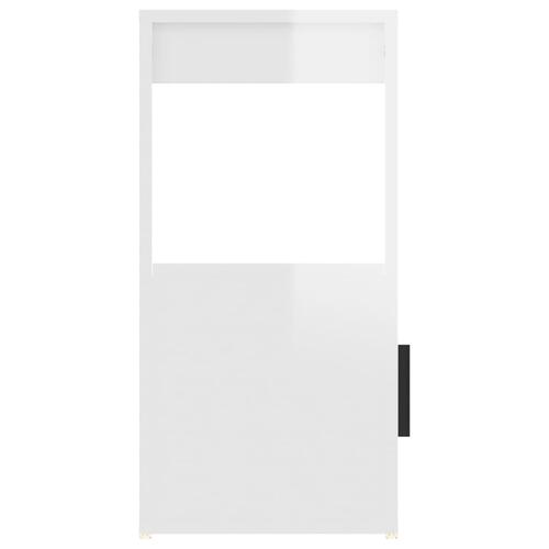 Skænk 80x30x60 cm konstrueret træ hvid højglans