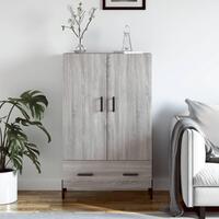 Skab 69,5x31x115 cm konstrueret træ grå sonoma-eg