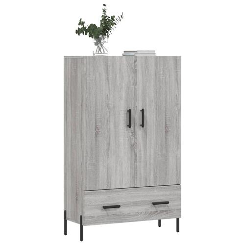 Skab 69,5x31x115 cm konstrueret træ grå sonoma-eg