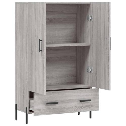 Skab 69,5x31x115 cm konstrueret træ grå sonoma-eg