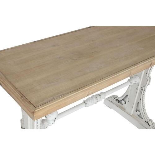 Konsol Home ESPRIT Gul Hvid Gran Træ MDF 120 x 50 x 77 cm