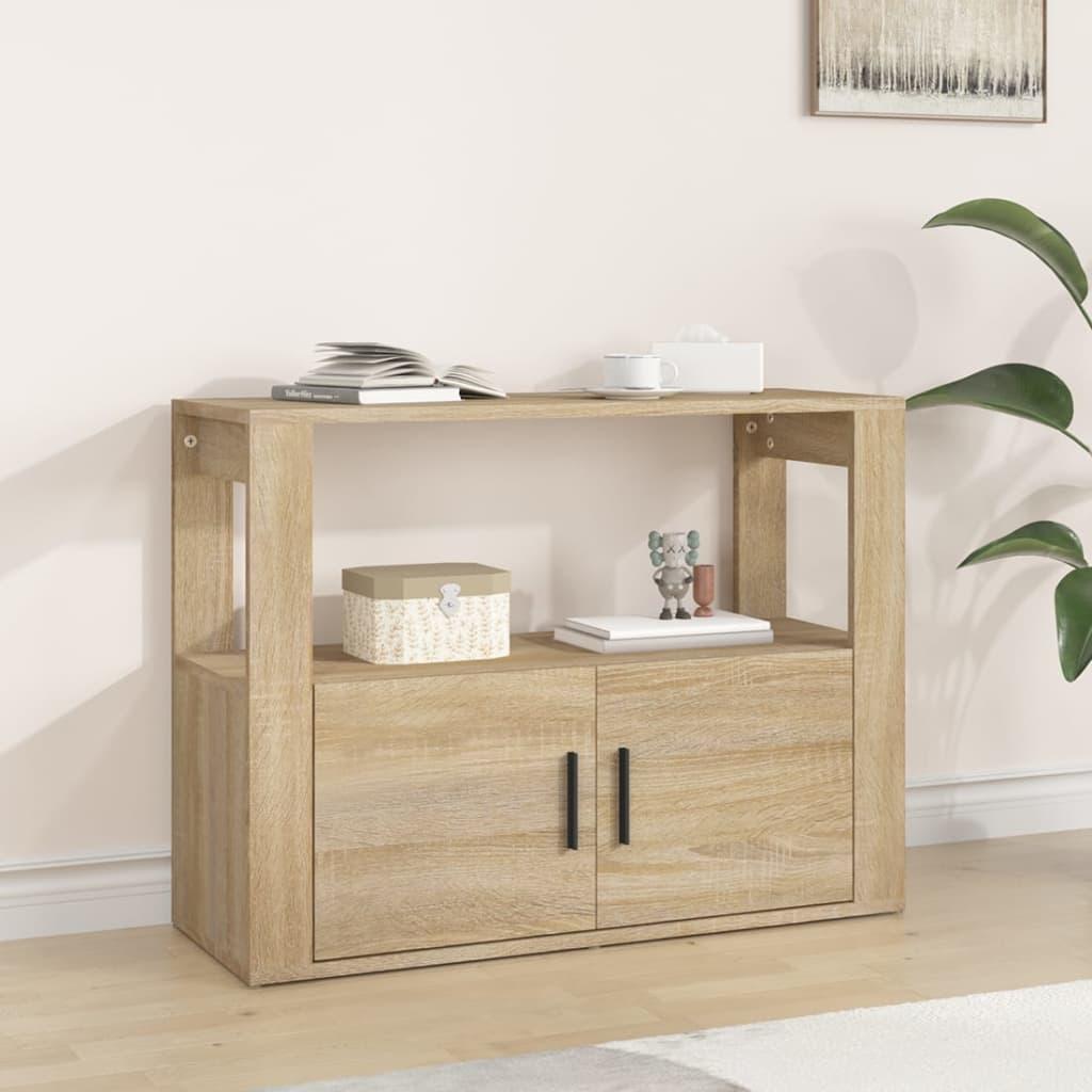 Skænk 80x30x60 cm konstrueret træ sonoma-eg