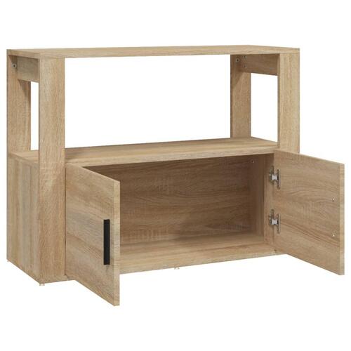 Skænk 80x30x60 cm konstrueret træ sonoma-eg
