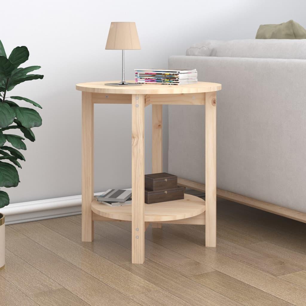Sofabord Ø 55x60 cm massivt fyrretræ