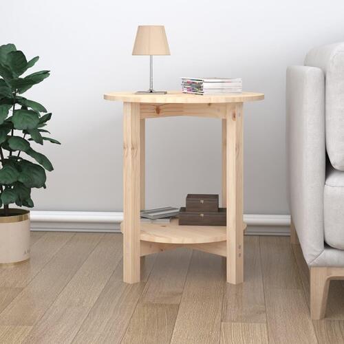 Sofabord Ø 55x60 cm massivt fyrretræ