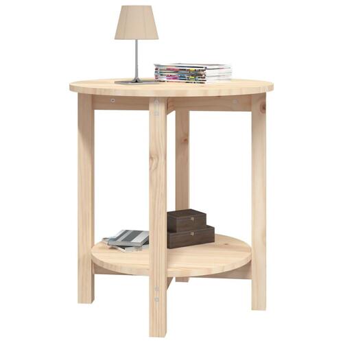 Sofabord Ø 55x60 cm massivt fyrretræ