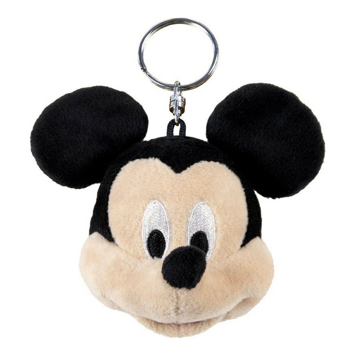 Mickey Mouse nøglering med plysdyr - Sort (7 × 10 × 7 cm)