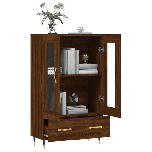 Skab 69,5x31x115 cm konstrueret træ brun sonoma-eg