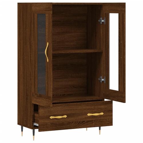 Skab 69,5x31x115 cm konstrueret træ brun sonoma-eg