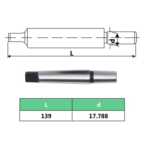 Borepatron m. quick release-funktion MT2-B18 16 mm spændeområde