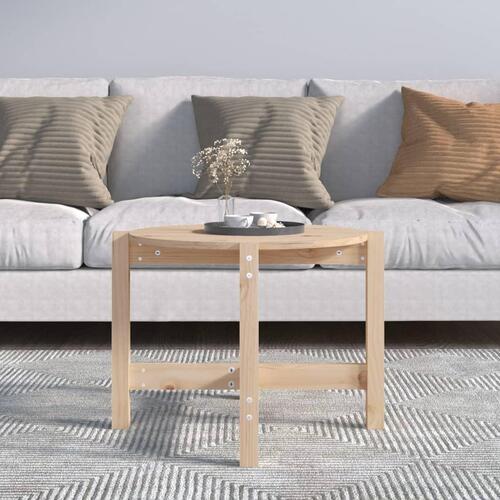 Sofabord Ø 62,5x45 cm massivt fyrretræ