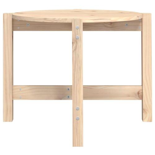 Sofabord Ø 62,5x45 cm massivt fyrretræ