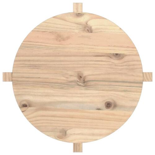 Sofabord Ø 62,5x45 cm massivt fyrretræ
