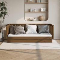 Daybed 90x200 cm massivt fyrretræ gyldenbrun