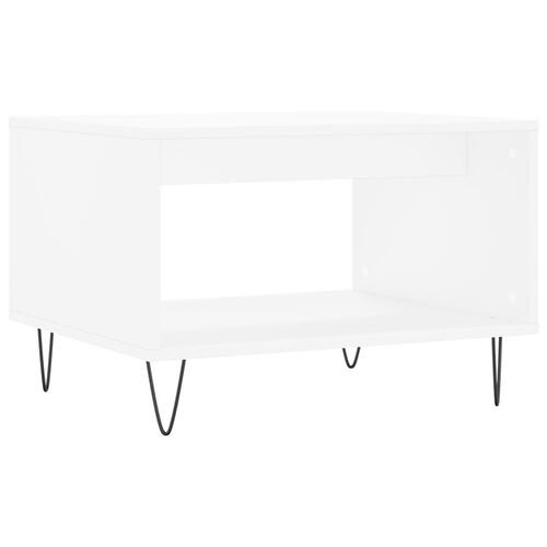 Sofabord 60x50x40 cm konstrueret træ hvid