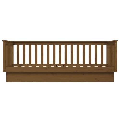 Daybed 90x200 cm massivt fyrretræ gyldenbrun
