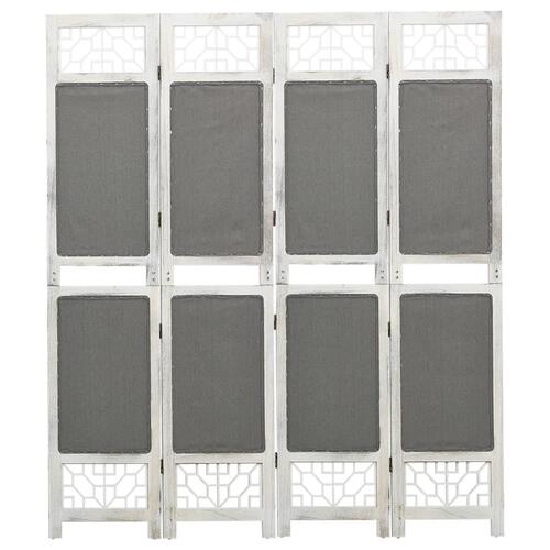 4-panels rumdeler 140x165 cm stof grå