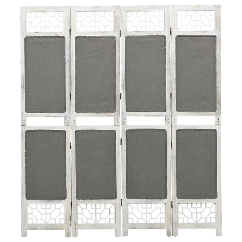 4-panels rumdeler 140x165 cm stof grå