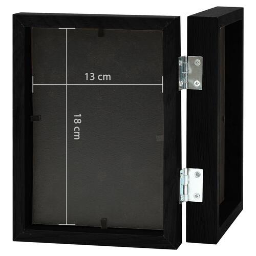 Folderamme til 2 billeder 2x(13x18 cm) sort