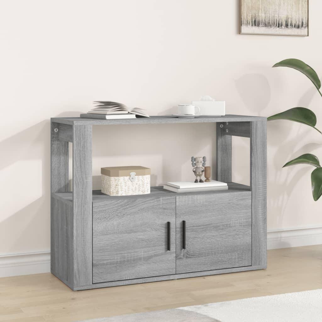 Skænk 80x30x60 cm konstrueret træ grå sonoma-eg