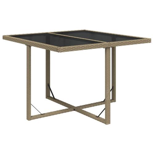 Spisebordssæt til haven 5 dele med hynder polyrattan beige