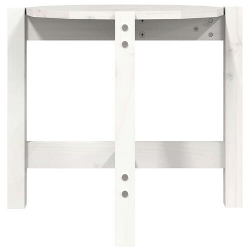 Sofabord Ø 52,5x45 cm massivt fyrretræ hvid
