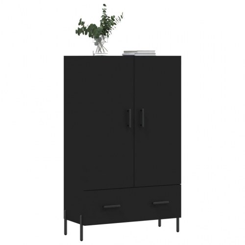 Skab 69,5x31x115 cm konstrueret træ sort