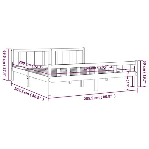 Sengeramme 200x200 cm massivt træ