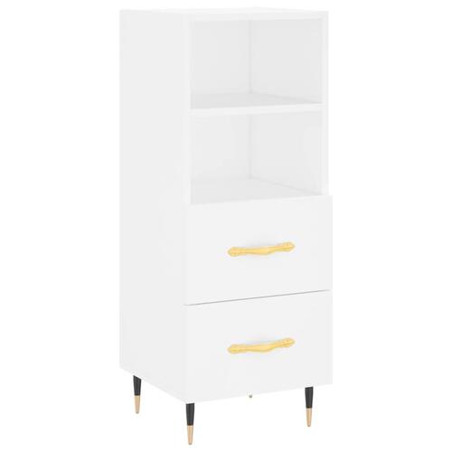 Skænk 34,5x34x90 cm konstrueret træ hvid
