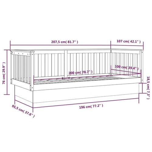 Daybed 100x200 cm massivt fyrretræ