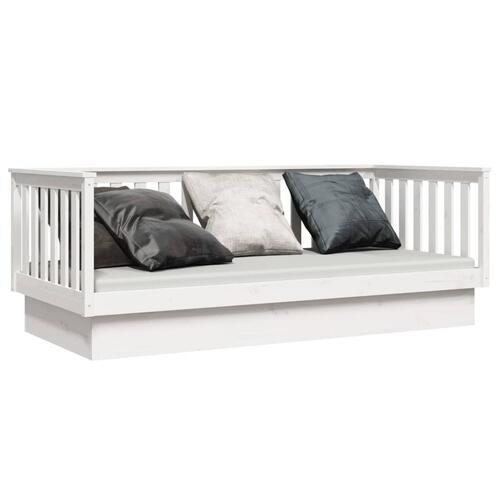 Daybed 100x200 cm massivt fyrretræ hvid