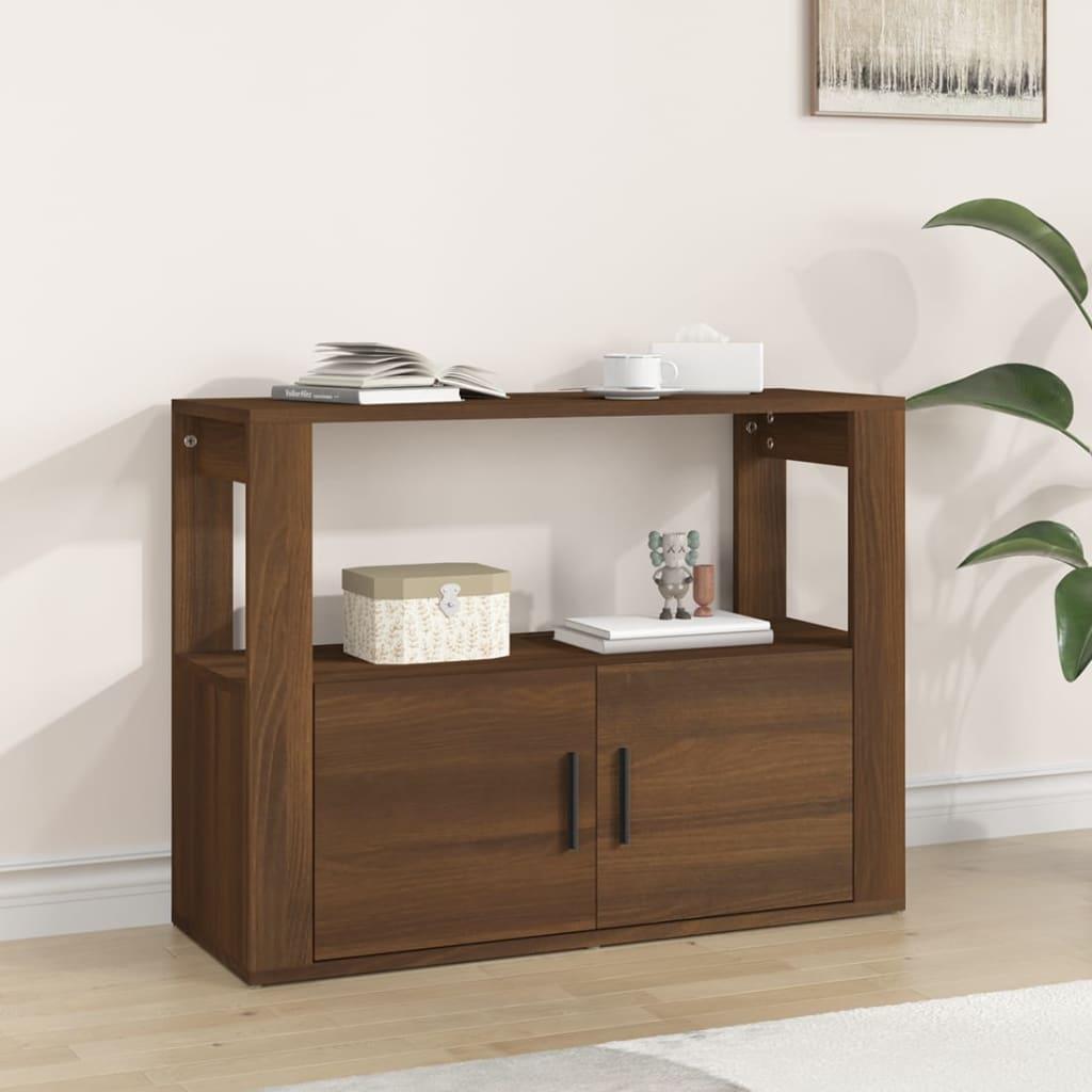 Skænk 80x30x60 cm konstrueret træ brun egetræsfarve