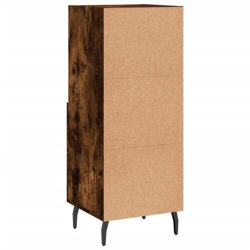 Skænk 34,5x34x90 cm konstrueret træ røget egetræsfarve