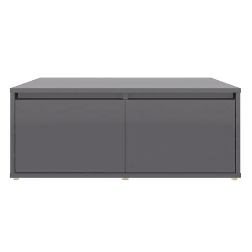 Sofabord 80x80x31 cm spånplade grå højglans