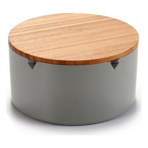 Smykkeskrin med spejl - GrÃ¥, rund